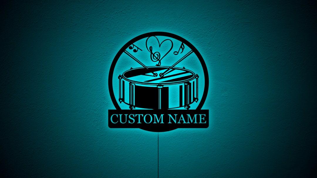Custom Snare Drum Wall Sign, Snare Drum Wall Hanging, Gift for Drum Lovers, Gift for Musician