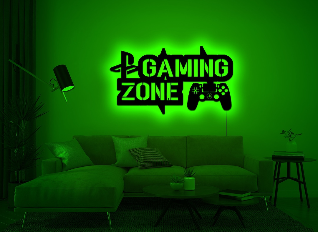 Game Room Sign With Light Gaming Led Sign Led Light Wall Decor Gaming Room Wall Decor Gamer