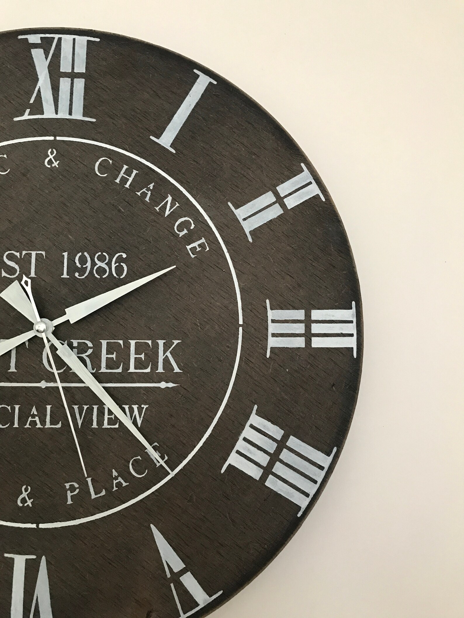 Clock Wooden Wall Art Natural Wood Clock Wood Wall Art Wall Etsy