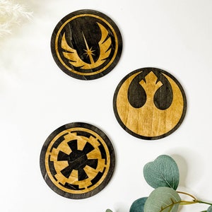 Handcrafted Galactic Inspired Wooden Inlay Magnets | Perfect for May the 4th!
