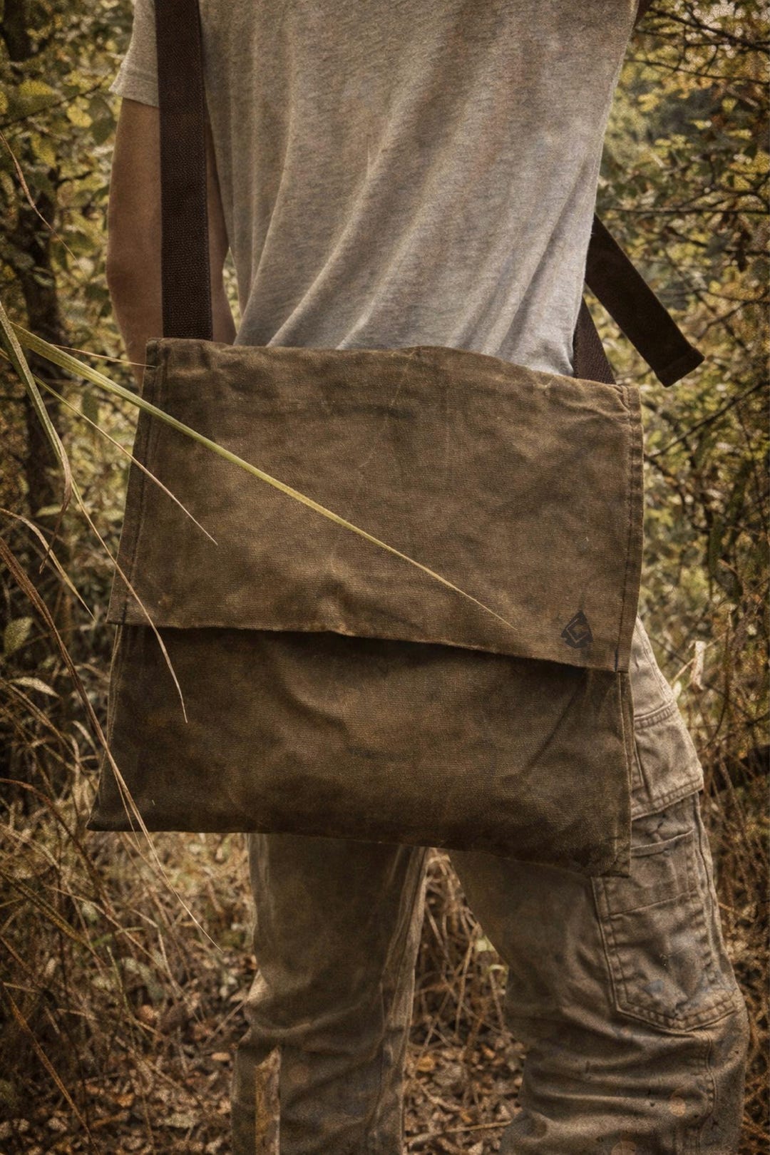 XL Waxed Canvas Haversack: Bushcraft Survival Shoulder Bag - Etsy