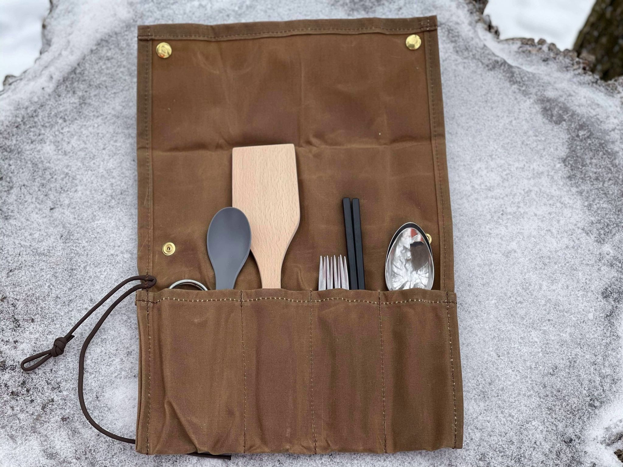 Roll-top Tinder Bag, Waxed Canvas Bag, Bushcraft Fire Kit, Survival Kit,  Trappers Fire Kit 