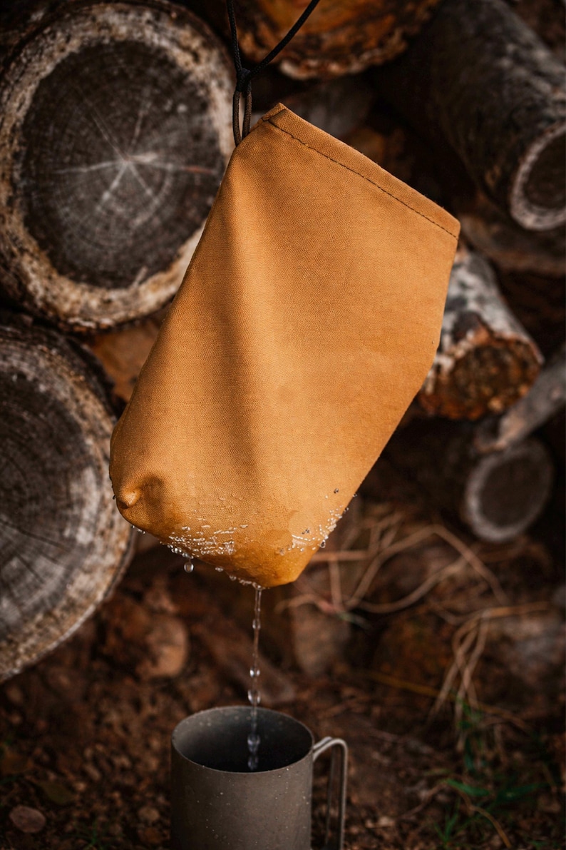 Canvas Water Filter PreFilter: Bushcraft Camping Survival Gear bild 1