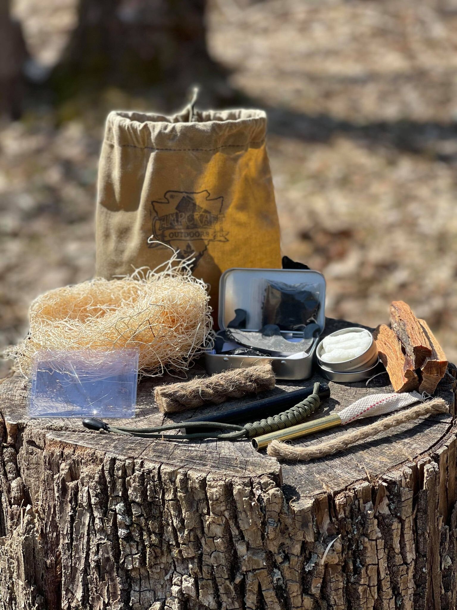 Campcraft Fire Kit Bushcraft Fire Kit Survival Fire Starter Etsy