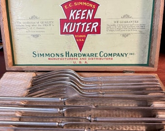 Keen Kutter Flatware Set, Vintage Silverware, Utensils, E.C. Simmons Hardware Co, Antique Tools