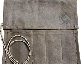 Waxed Canvas Camp Utensil Roll: Bushcraft Tool Kit