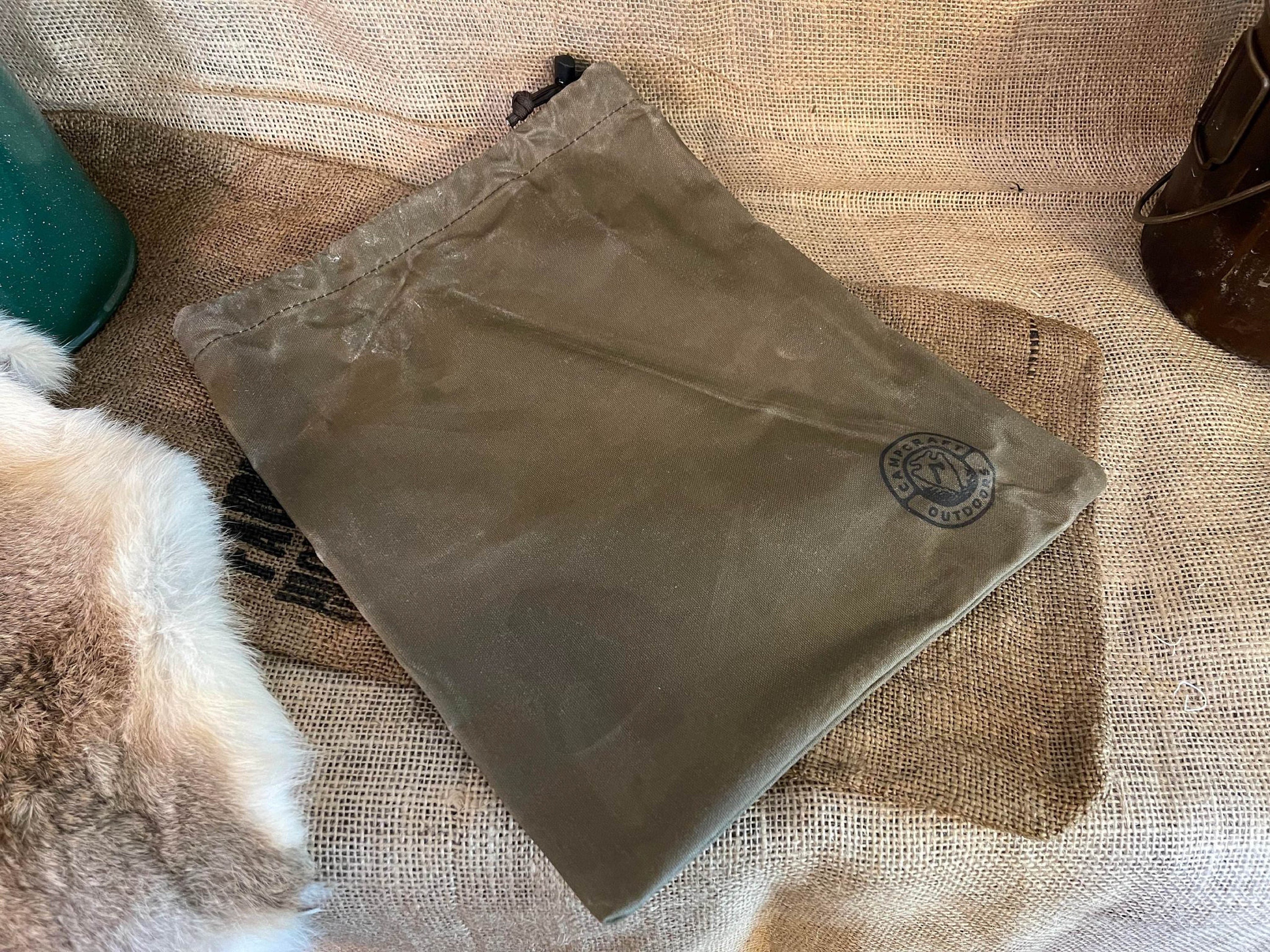 Camp Skillet Bag Waxed Canvas Bag Camp Cookware Cast Iron Etsy