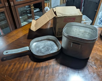 Vintage Coleman 501-960 Aluminum Cook Kit | Camping Cookware | Outdoor Hiking & Camp Gear