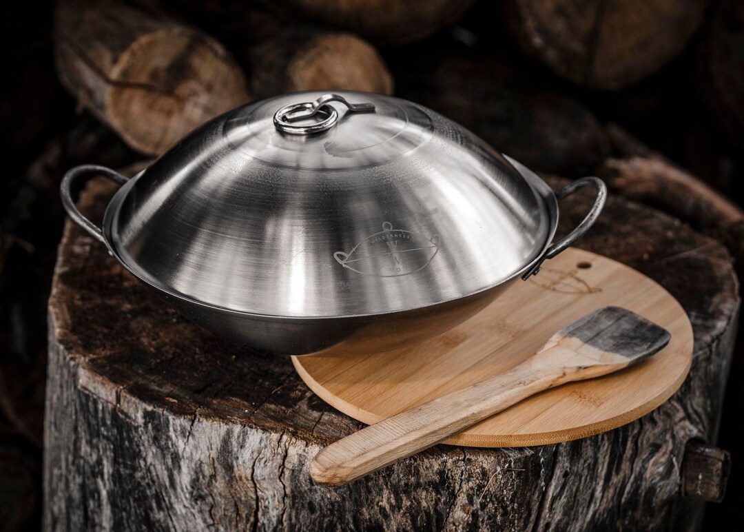 Wilderness Wok Cooking Kit Bushcraft Cooking Kit Camp Wok Etsy