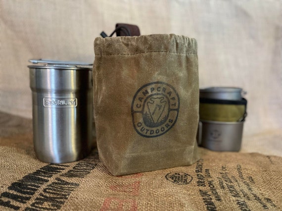 Cook Set Bag, Stanley Cook Set Pouch, Camp Utensil Bag, Camp Cooking Bag,  Waxed Canvas Gear, Bushcraft Gear, Survival Gear, Hiking Cook Set 