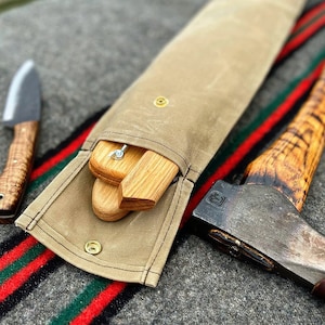 Bushcraft Bucksaw Bag, 24 inch saw sleeve, Silky KatanaBoy Sheath, Fishing Rod Bag