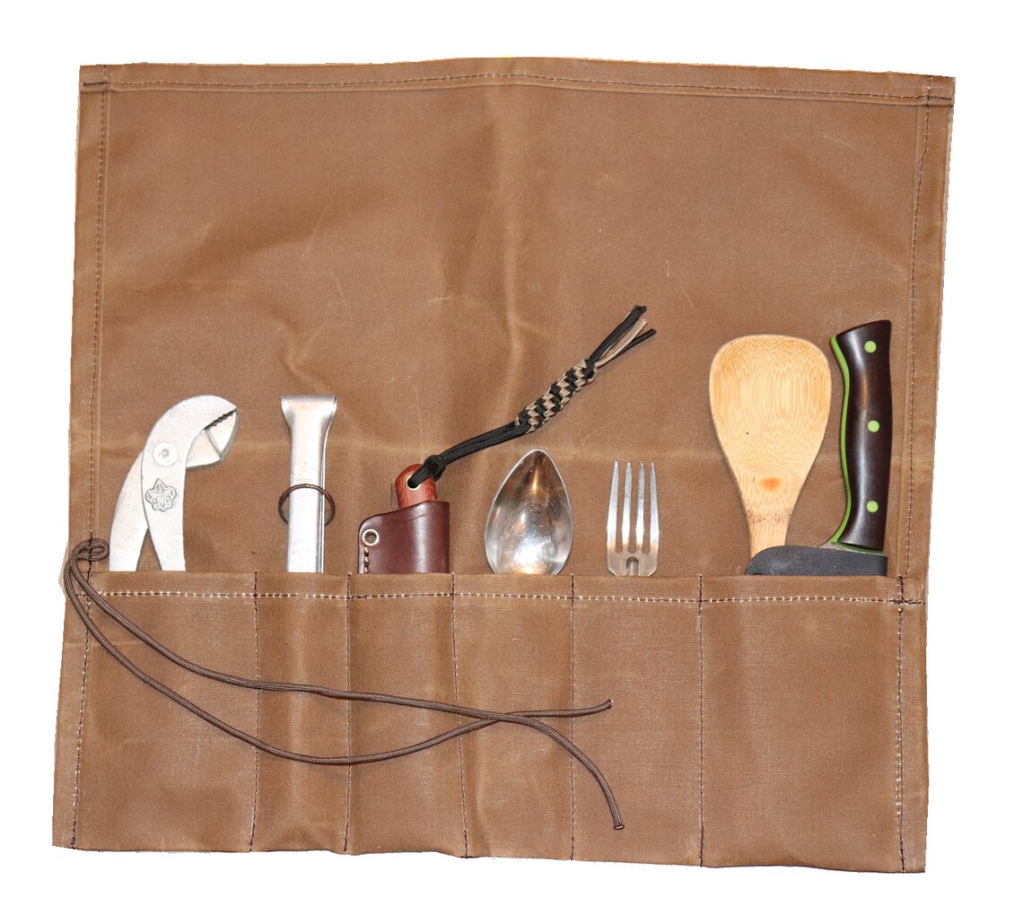 Bushcraft Tool Roll Waxed Canvas tool roll Tool Kit Etsy