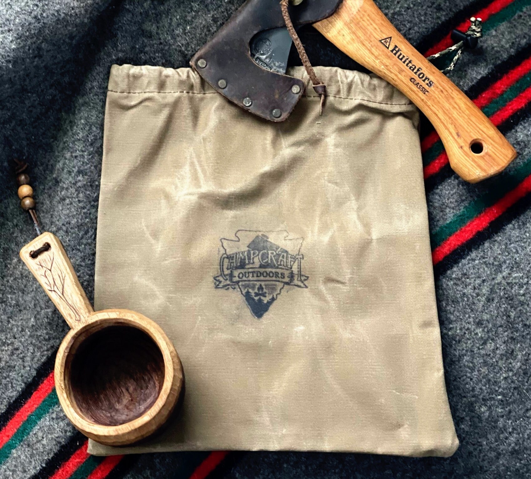 Camp Skillet Bag Waxed Canvas Bag Camp Cookware Cast Iron Etsy