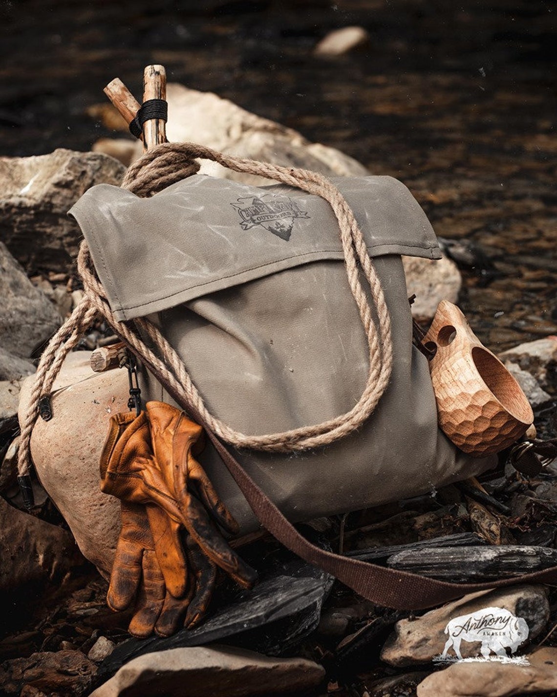 XL Haversack Bushcraft Haversack Survival Kit Waxed Canvas Etsy