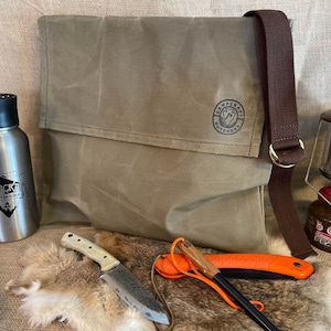 XL Haversack Bushcraft Haversack Survival Kit Waxed Canvas
