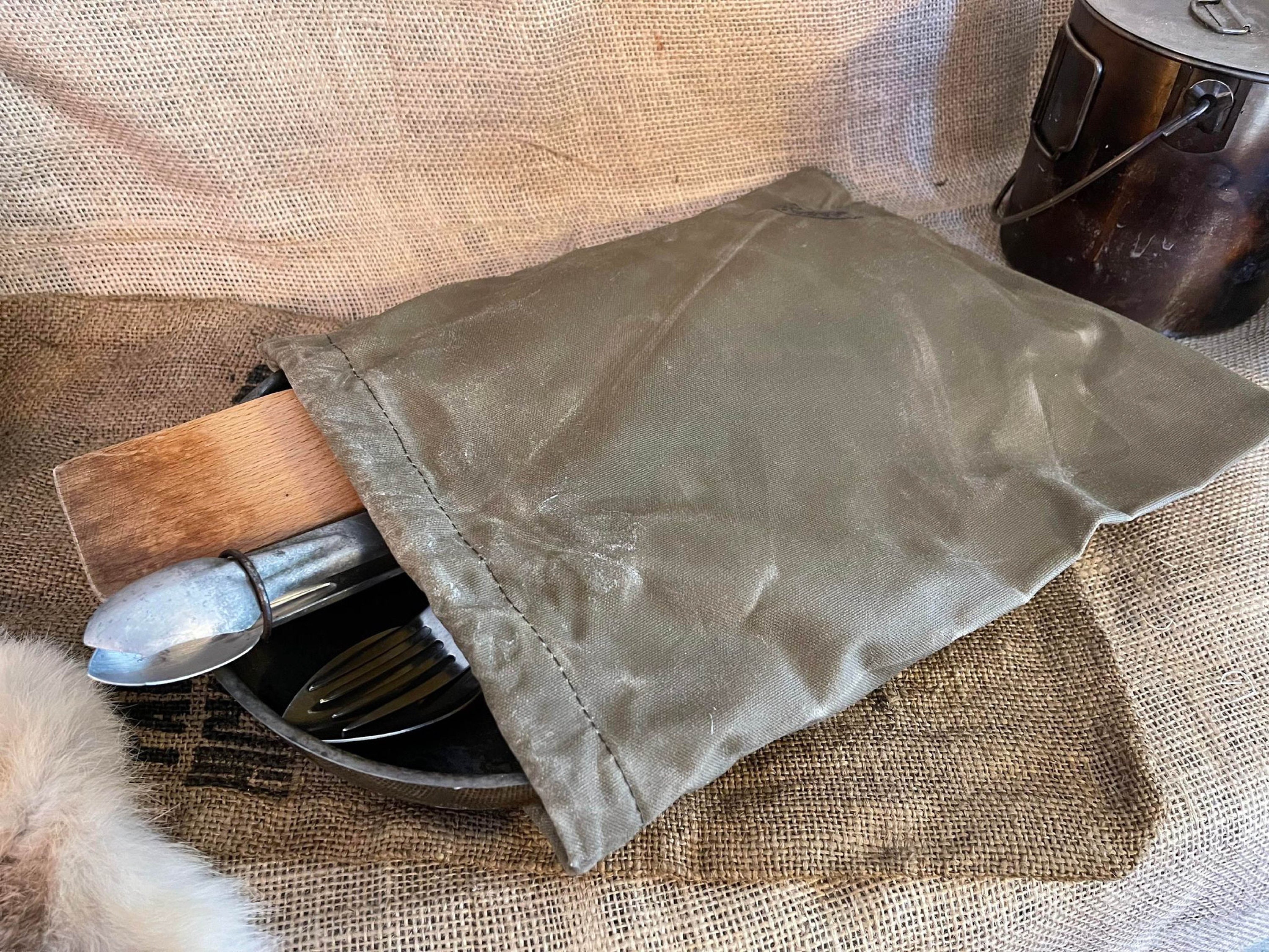 Camp Skillet Bag Waxed Canvas Bag Camp Cookware Cast Iron Etsy
