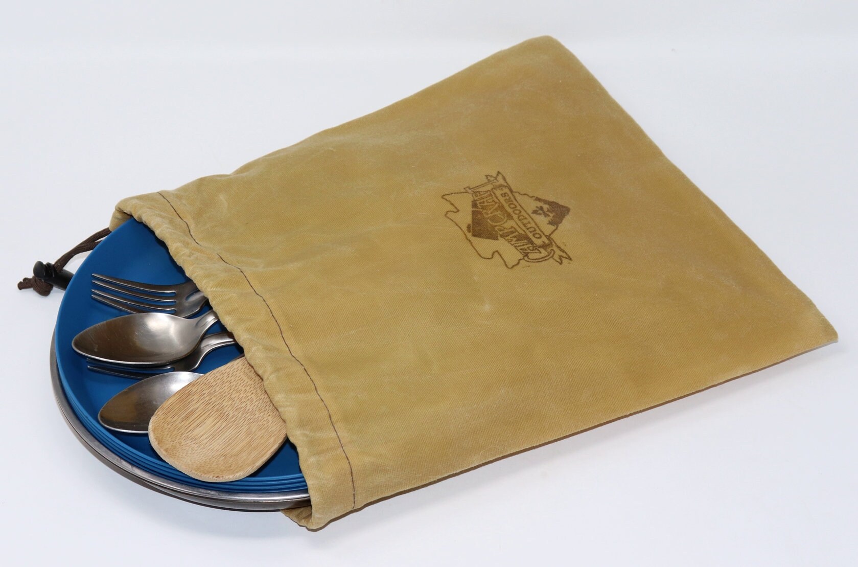 Camp Skillet Bag Waxed canvas bag camp cookware cast iron Etsy