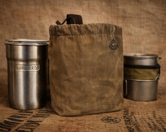 Waxed Canvas Cook Set Bag: Camp Utensil & Bushcraft Gear