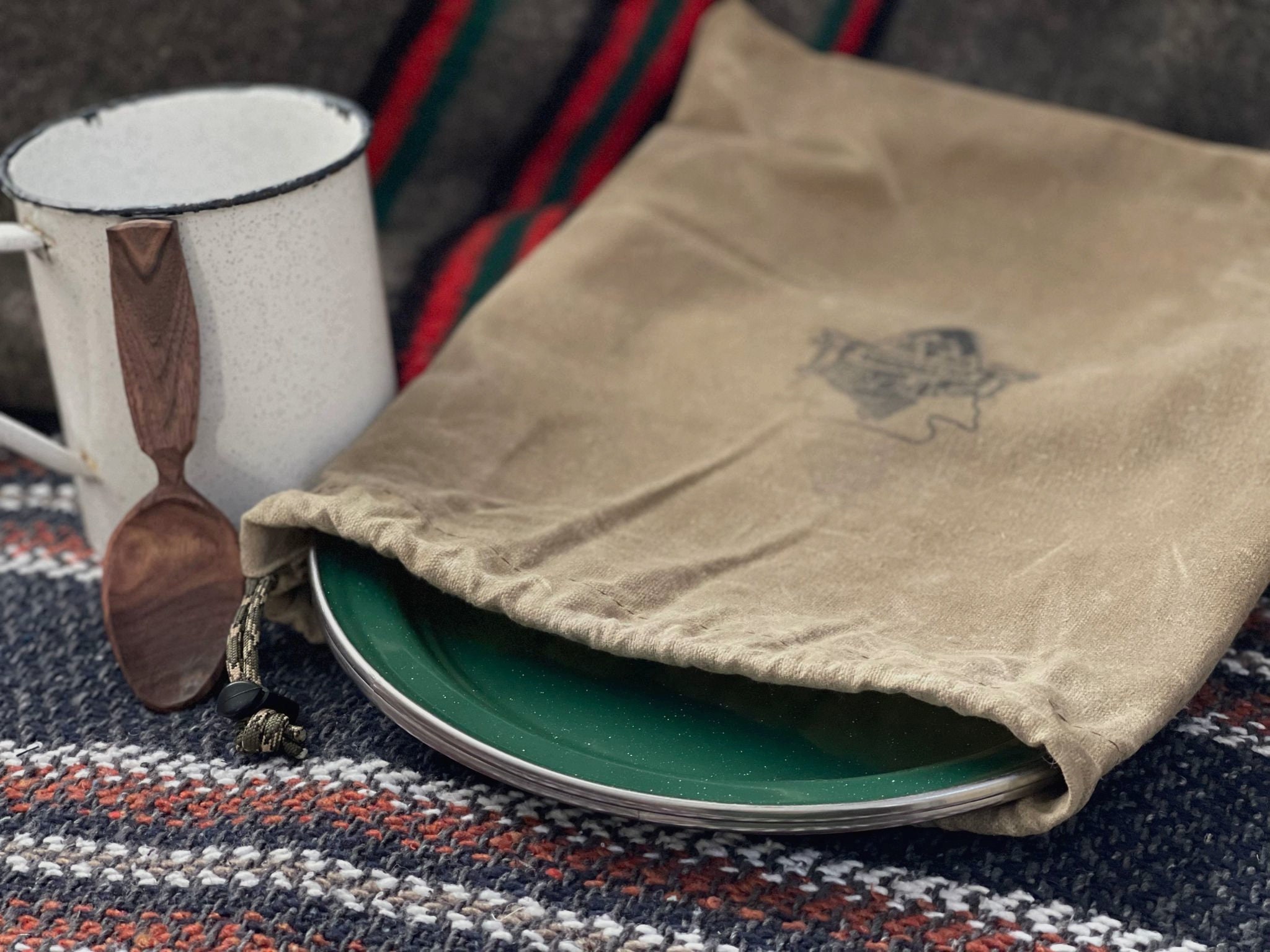 Camp Skillet Bag Waxed Canvas Bag Camp Cookware Cast Iron Etsy