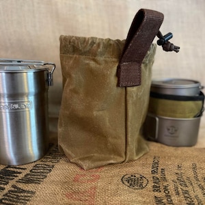Camping Utensil Bag, Waxed Canvas Bag, Waterproof Tool Bag