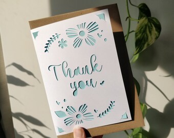 THANK YOU CARD | Bedankt kaart | Wenskaart | Thanks | Kaarten | met gerecyclede envelop