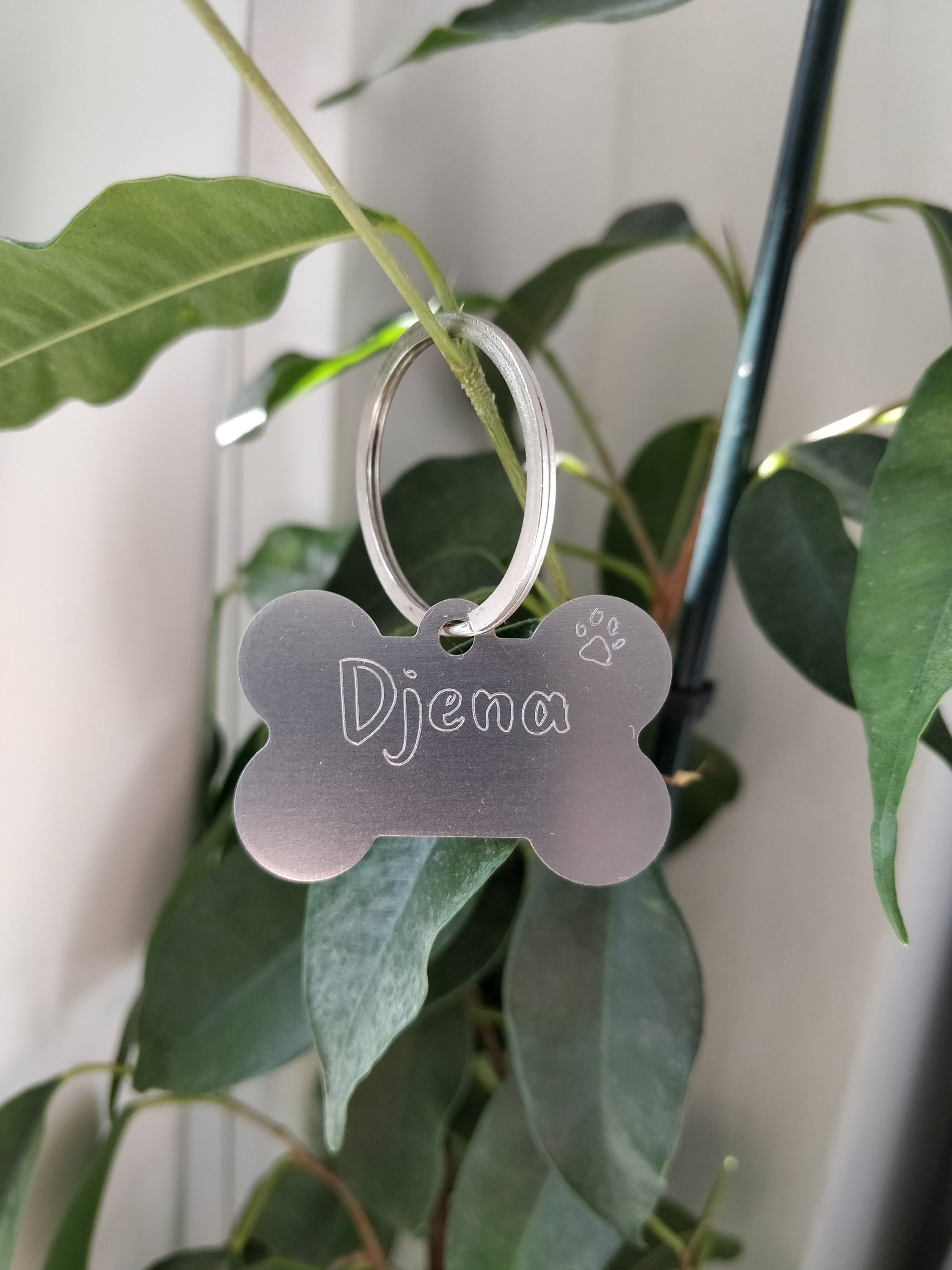 DOGTAG Engraved Dog nameplate ID tag Badge Dog Bone Etsy