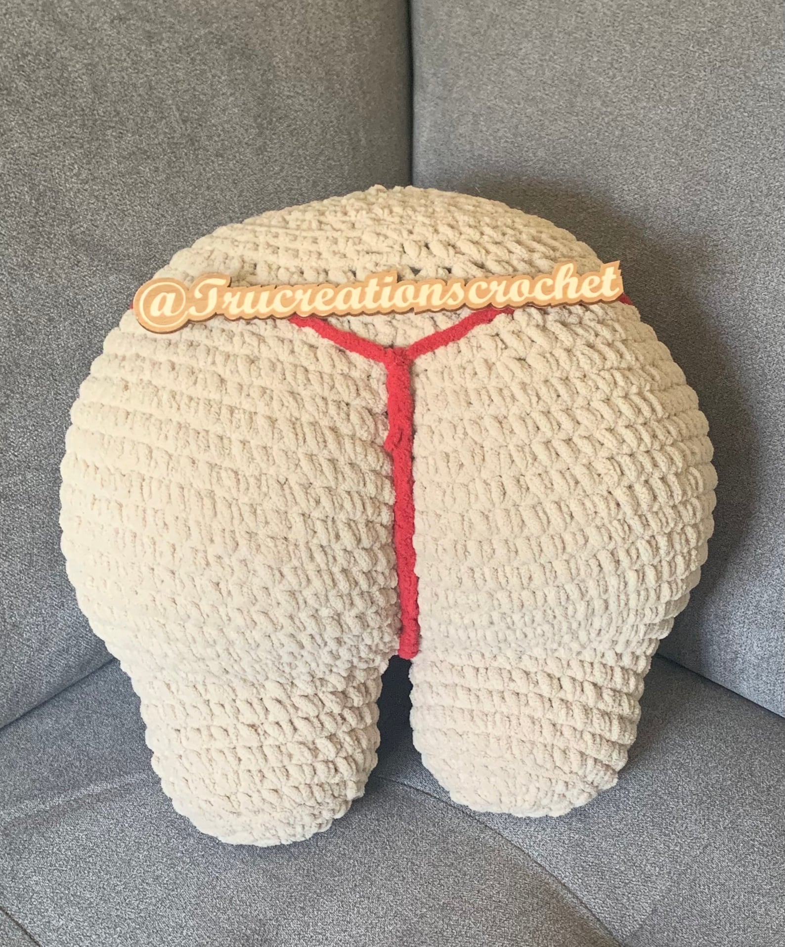 Booty Plush Pillow large Butt Pillow crochet booty pillow | Etsy