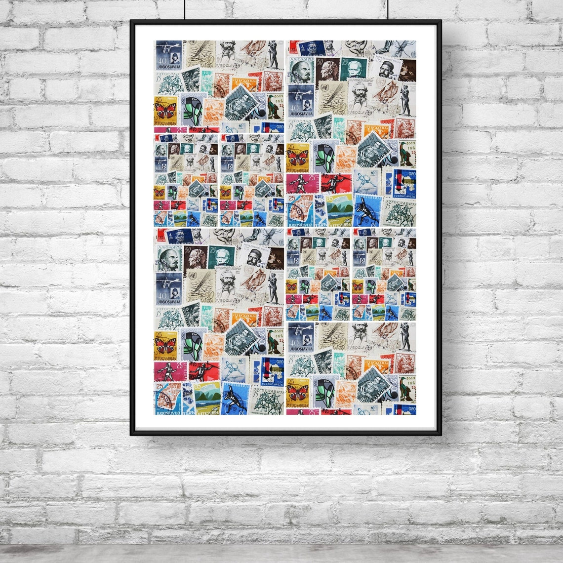 Postage Stamps Wall art Postage Stamps PosterDigital Etsy