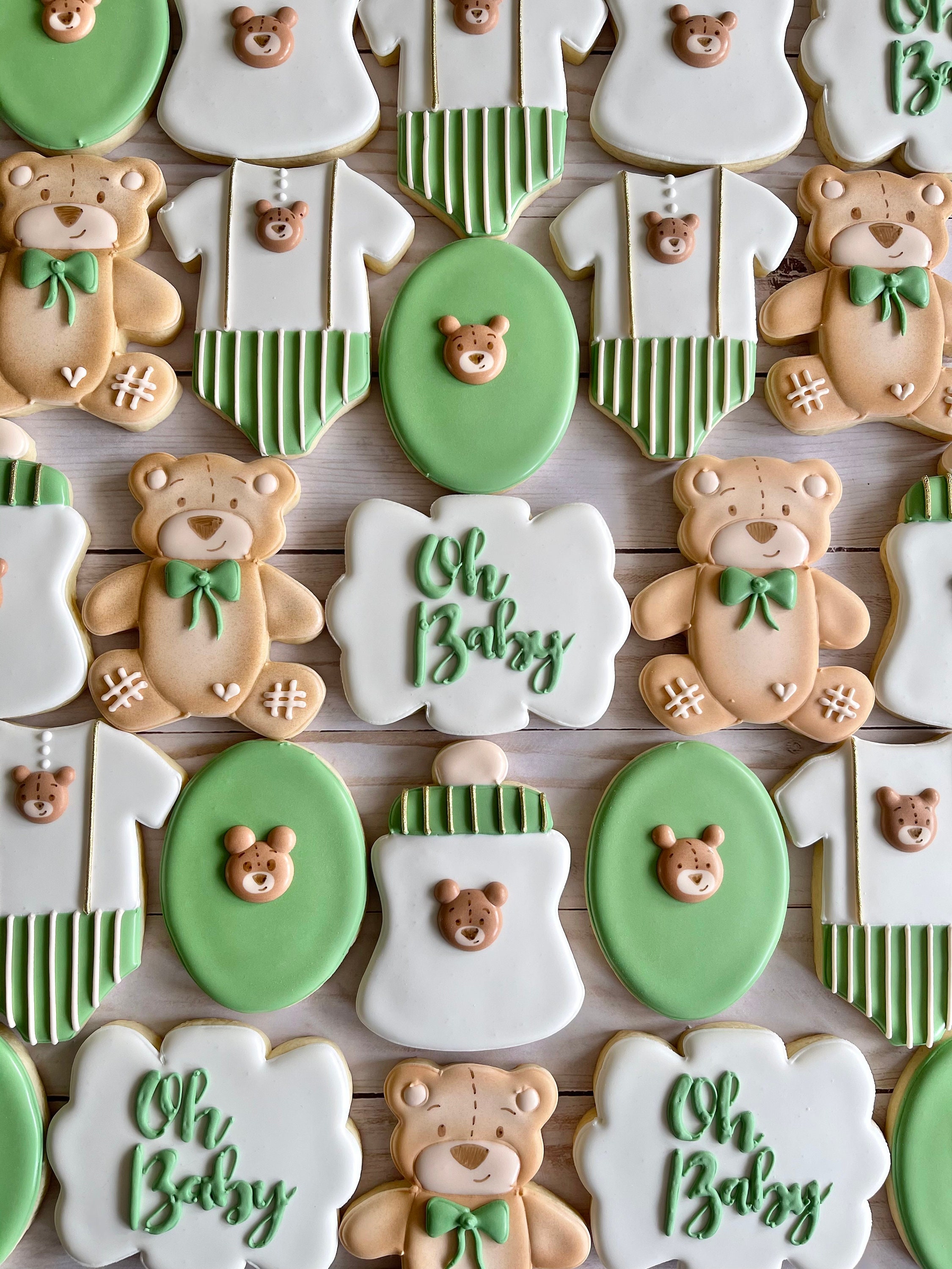 Oh Baby Cookies/Teddy Bear Sugar Cookies Etsy