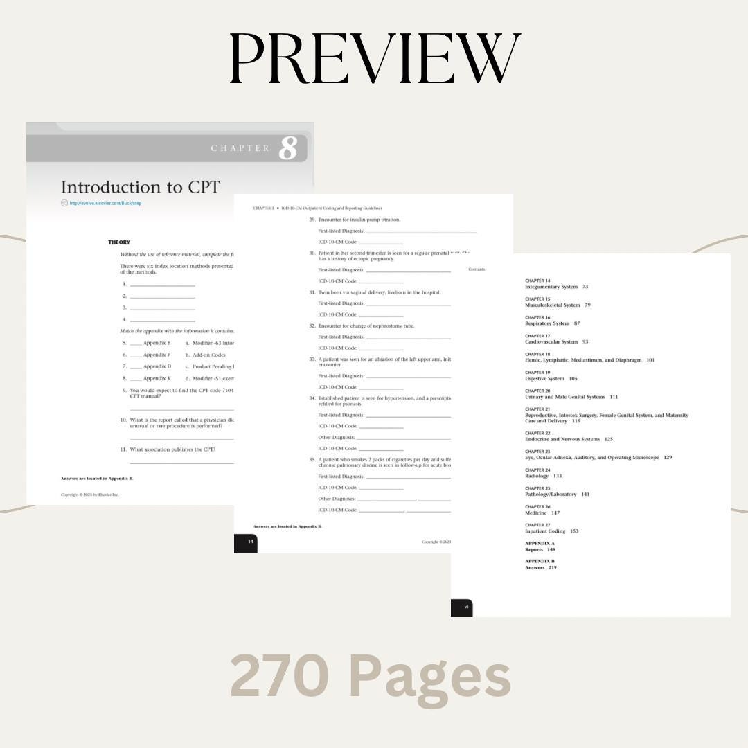 Medical Coding Book Example Buck's Step by Step Medical Coding Workbook 2023 Edition - Etsy