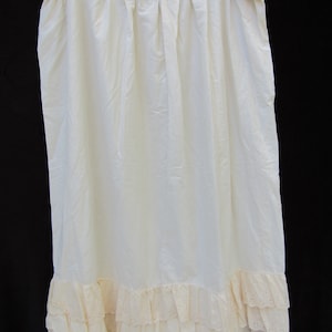 Petticoat Eyelet Ruffles 42&quot; Waist Underskirt Eyelet Lace Tiers Victorian Civil War Dickens Reenactors C11