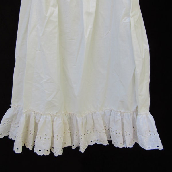 Girls Petticoat Size 8 Underskirt 22 inch waist Eyelet Ruffle Victorian Civil War Dickens Reenactors C10