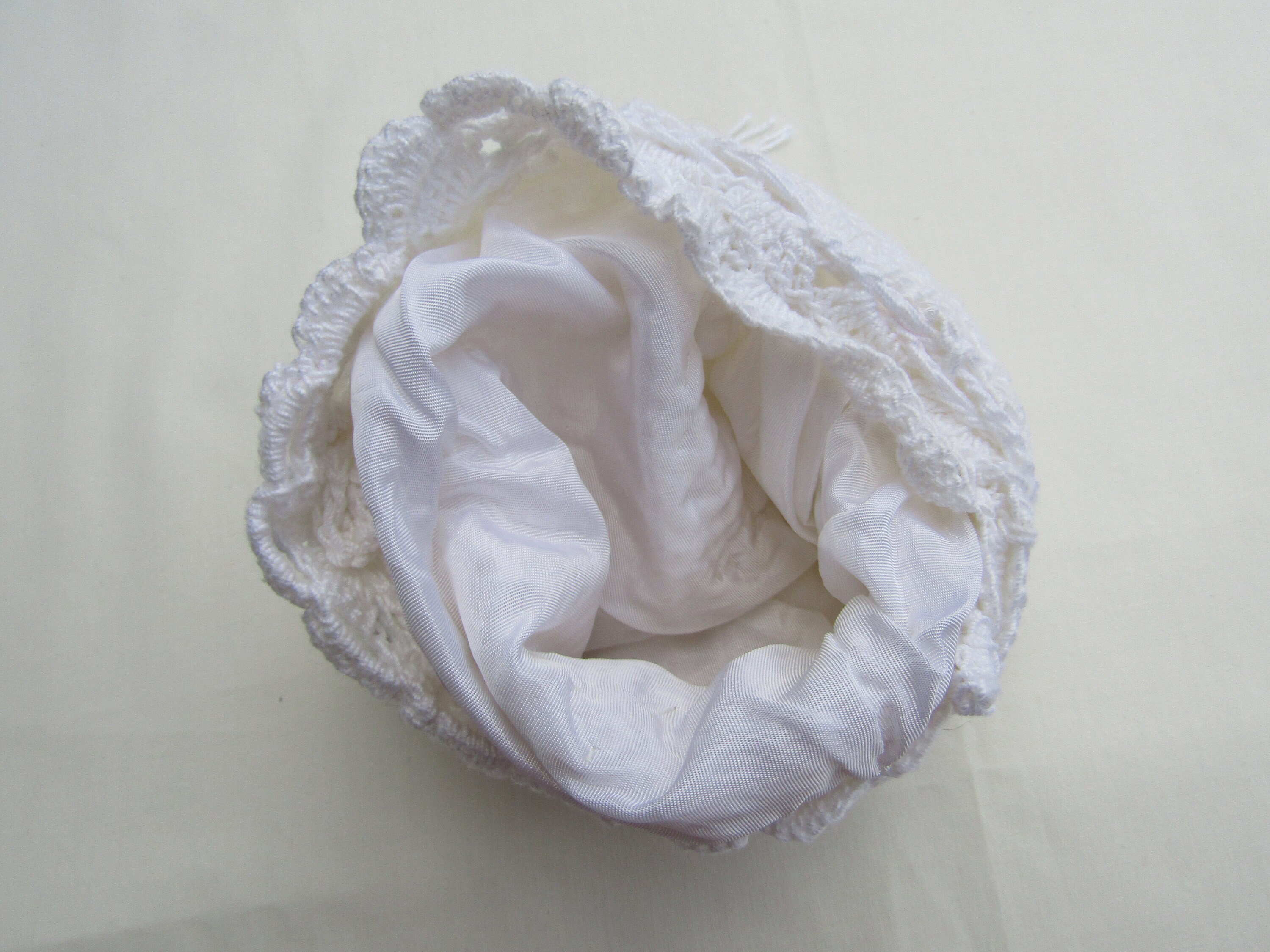 Drawstring Bag Reticule White Appliques Sequins Beads Hand - Etsy