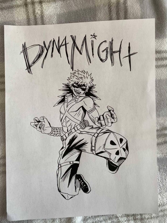 Bakugou Dynamight Coloring Page Etsy