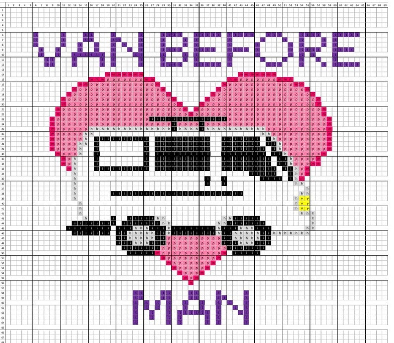 Create Your Own Custom Cross Stitch Pattern Maker incl 15 Fonts Letters and Numbers and 2 Patterns Homo Sweet Homo and Van before Man image 4