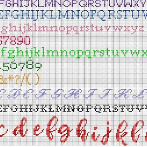 Create Your Own Custom Cross Stitch Pattern Maker incl 15 Fonts Letters and Numbers and 2 Patterns Homo Sweet Homo and Van before Man image 2