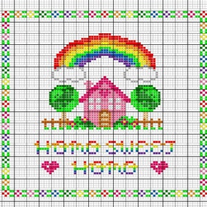 Create Your Own Custom Cross Stitch Pattern Maker incl 15 Fonts Letters and Numbers and 2 Patterns Homo Sweet Homo and Van before Man image 3