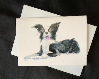 Kartka z pozdrowieniami dla psa rasy border collie: krótka notatka owczarek