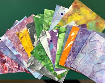 15 x 15 cm bunte Collagen, verschiedene Farben für Journaling, Scrapbooking und Mixed Media Art-Projekte