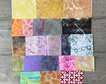 Confezione di carte per collage assortite, pezzi unici fatti a mano, con texture e motivi, 22 pezzi