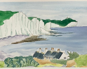 Spersonalizowany obraz akwarelowy z pejzażem: spersonalizowana sztuka pamięci