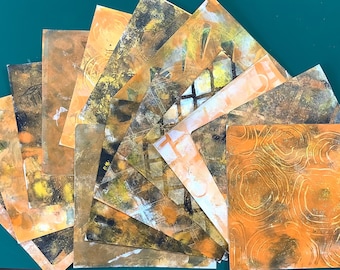 Unikatowe papiery kolażowe, odbitki na płytkach Gelli, albumy ze zdjęciami, hobby, ręcznie robione kolaże, projekty artystyczne w technice mieszanej