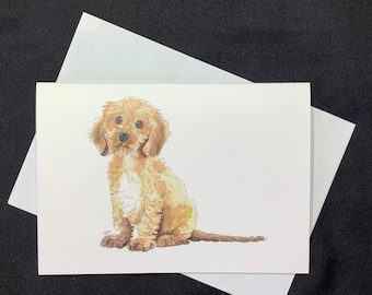Karta artystyczna Cockerpoo: Oryginalne pozdrowienia dla psa