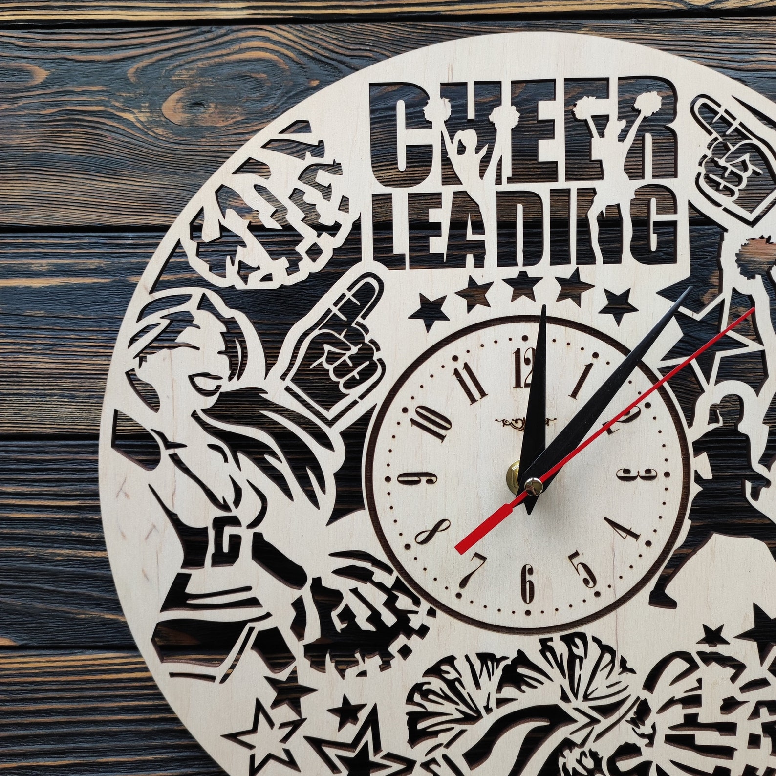 Best Cheerleading Personalized Gift Birthday Christmas Large Wall Clock ...