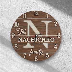 Best Gift For Her Him 5th Anniversary Wedding Unique Wall Clock With Couple Name Family Wall Sign Custom Home Decor Personalized Large Clock