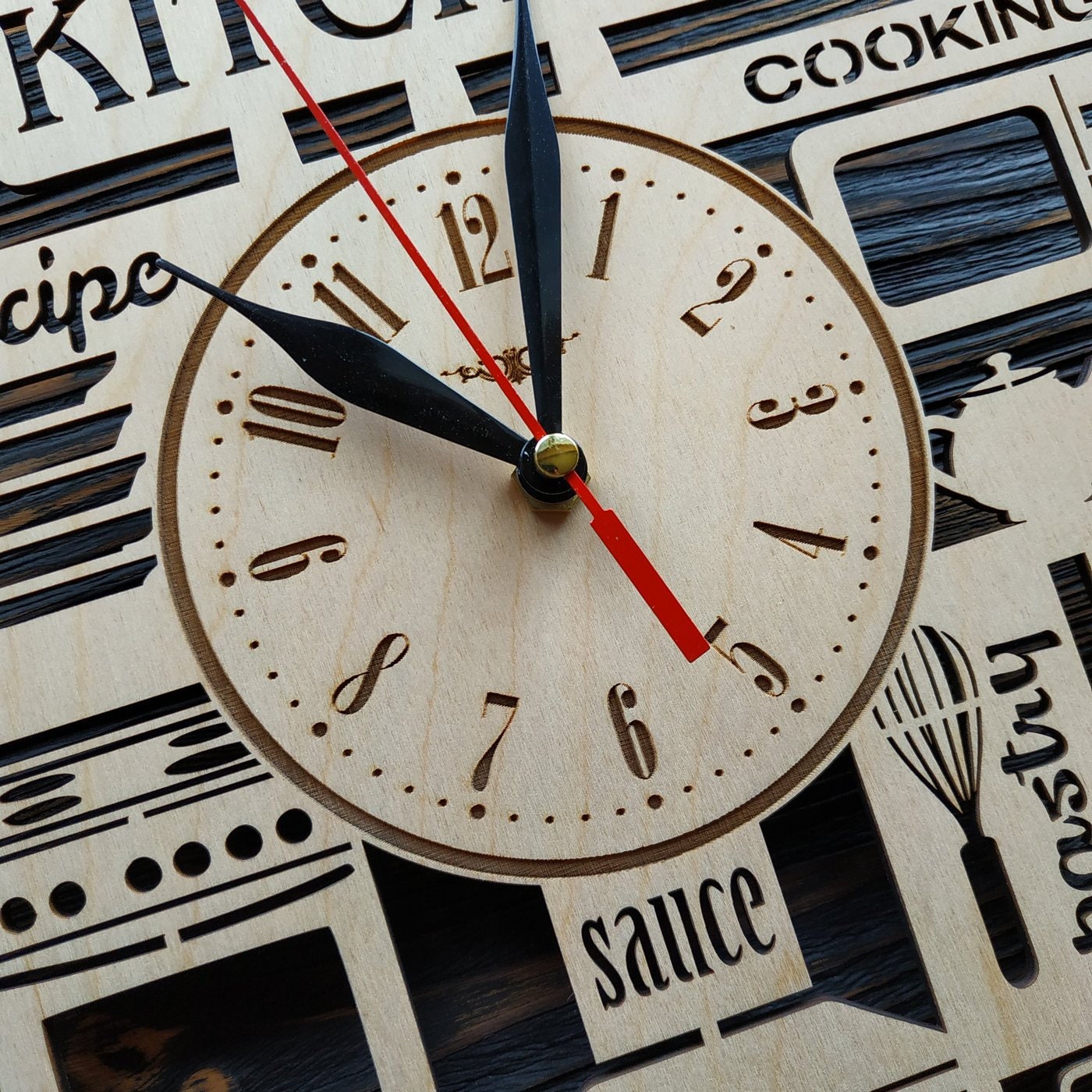 Large Kitchen Wall Clock 12 16 18 Battery Etsy