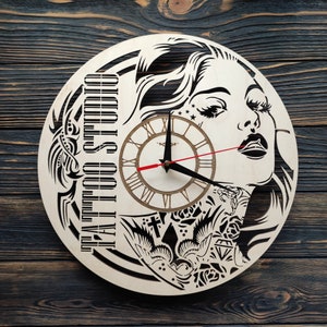 Große Tattoo Studio Wanduhr 12 16 18 Zoll Batterie betrieben Best Tattoo Master Geschenk für Ihn Geburtstag Weihnachten Tattoo Künstler Wandkunst
