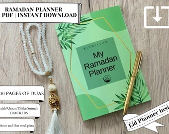 Printable digital Ramadan planner with Eid planner, printable Ramadan planner in the UK, Digital Ramadan Planner for kids