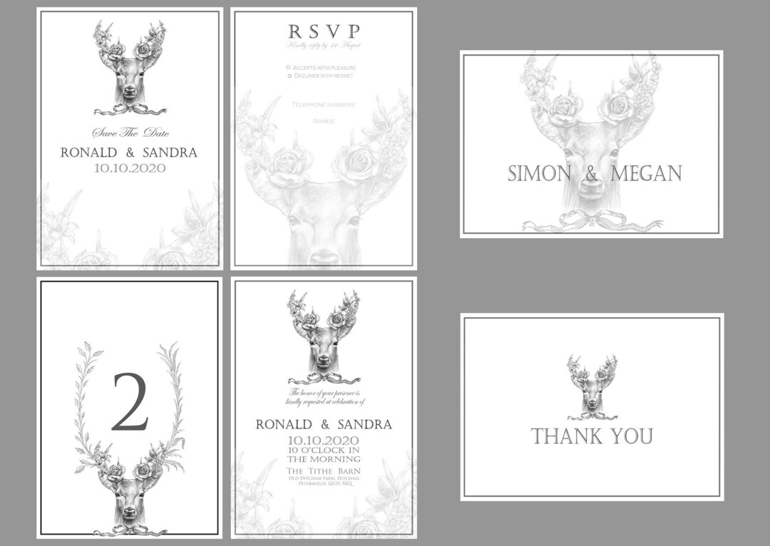 Wedding Invitation Set, Wedding Invitation Package, Rustic Wedding