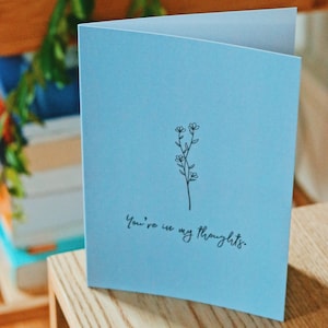 You’re In My Thoughts Card | Vide à l’intérieur | Penser à vous carte | Carte minimaliste